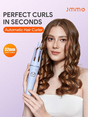 JMMO Automatic Curling Iron,32mm Rotating Hair Wand Curling Irons shein