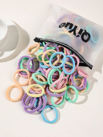 100pcs Solid Hair Tie for Women shein