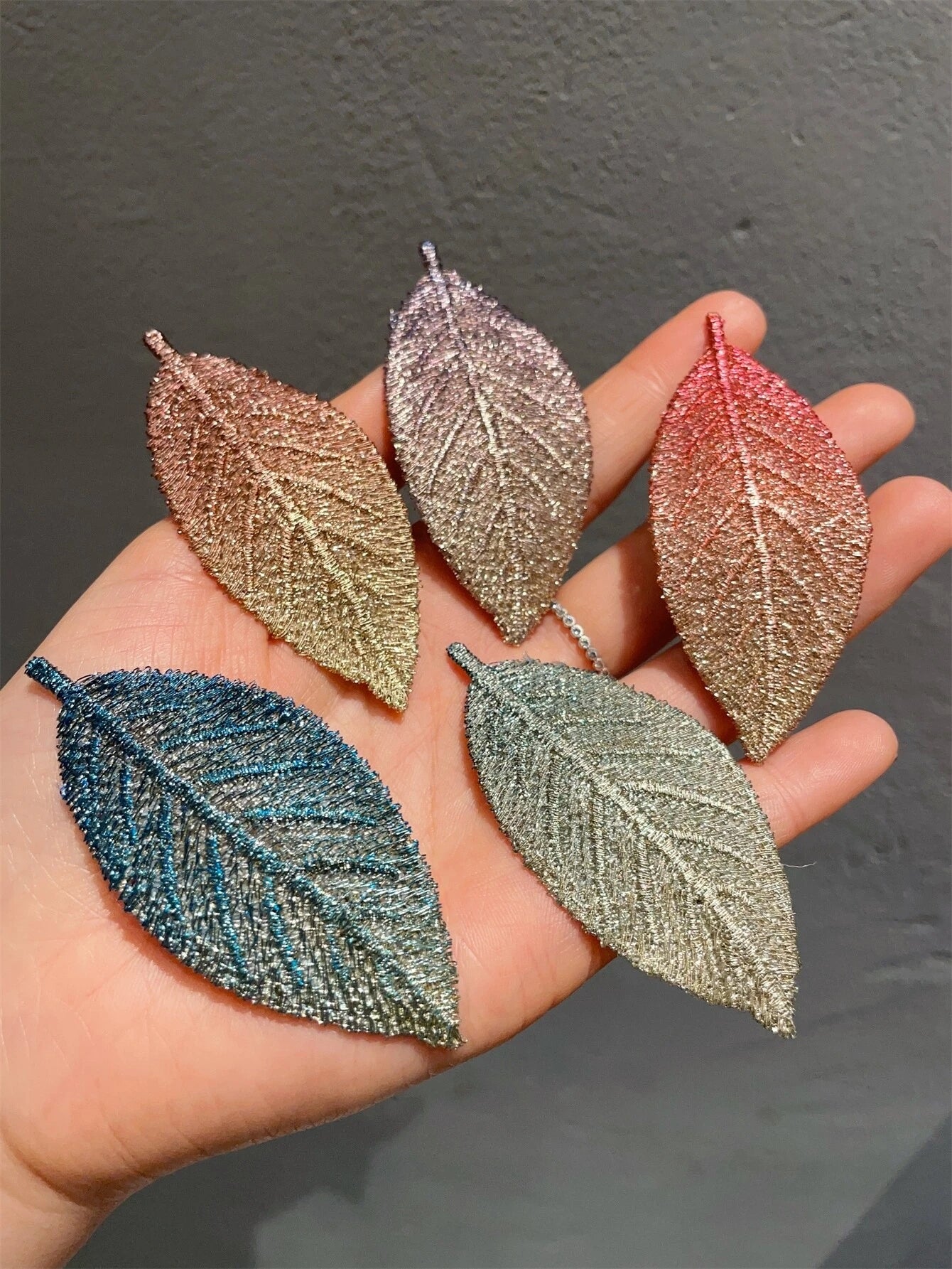 5pcs Leaf Decor Alligator Hair Clip Boho shein