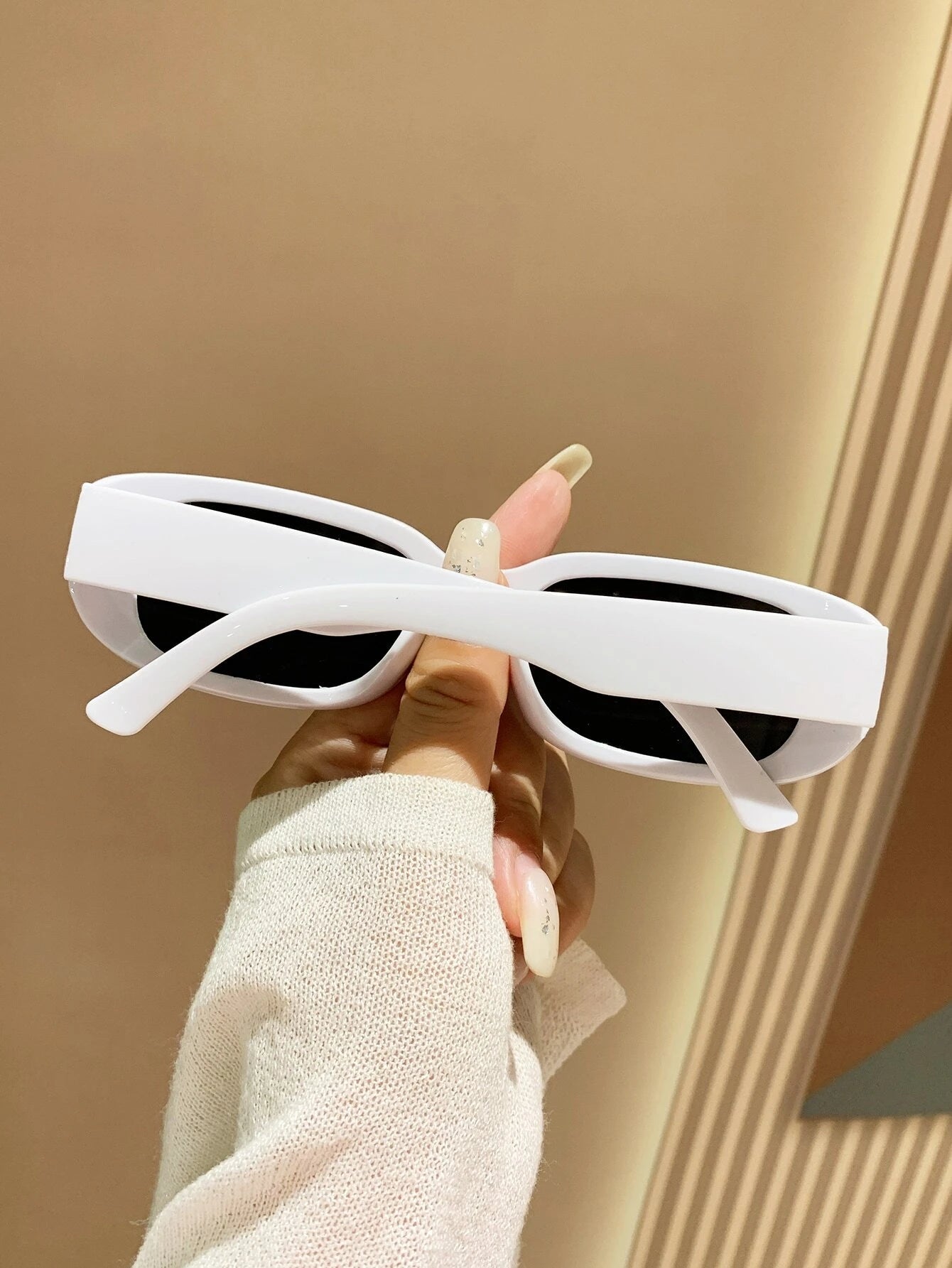 1pc Women Solid Oval Frame Fashion Glasses shein