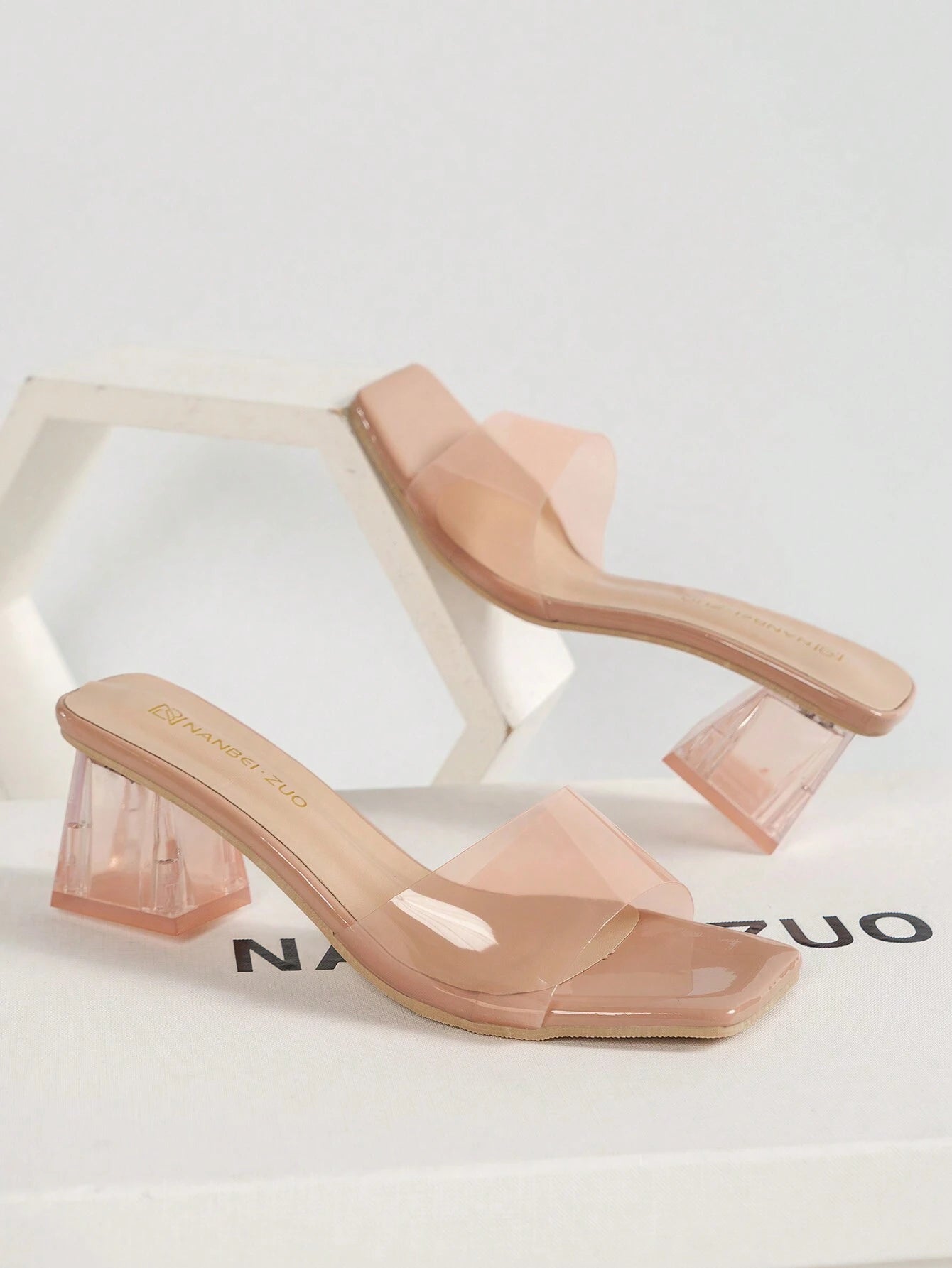 Trendy High-End Transparent Strappy High Heels Women Sandals shein