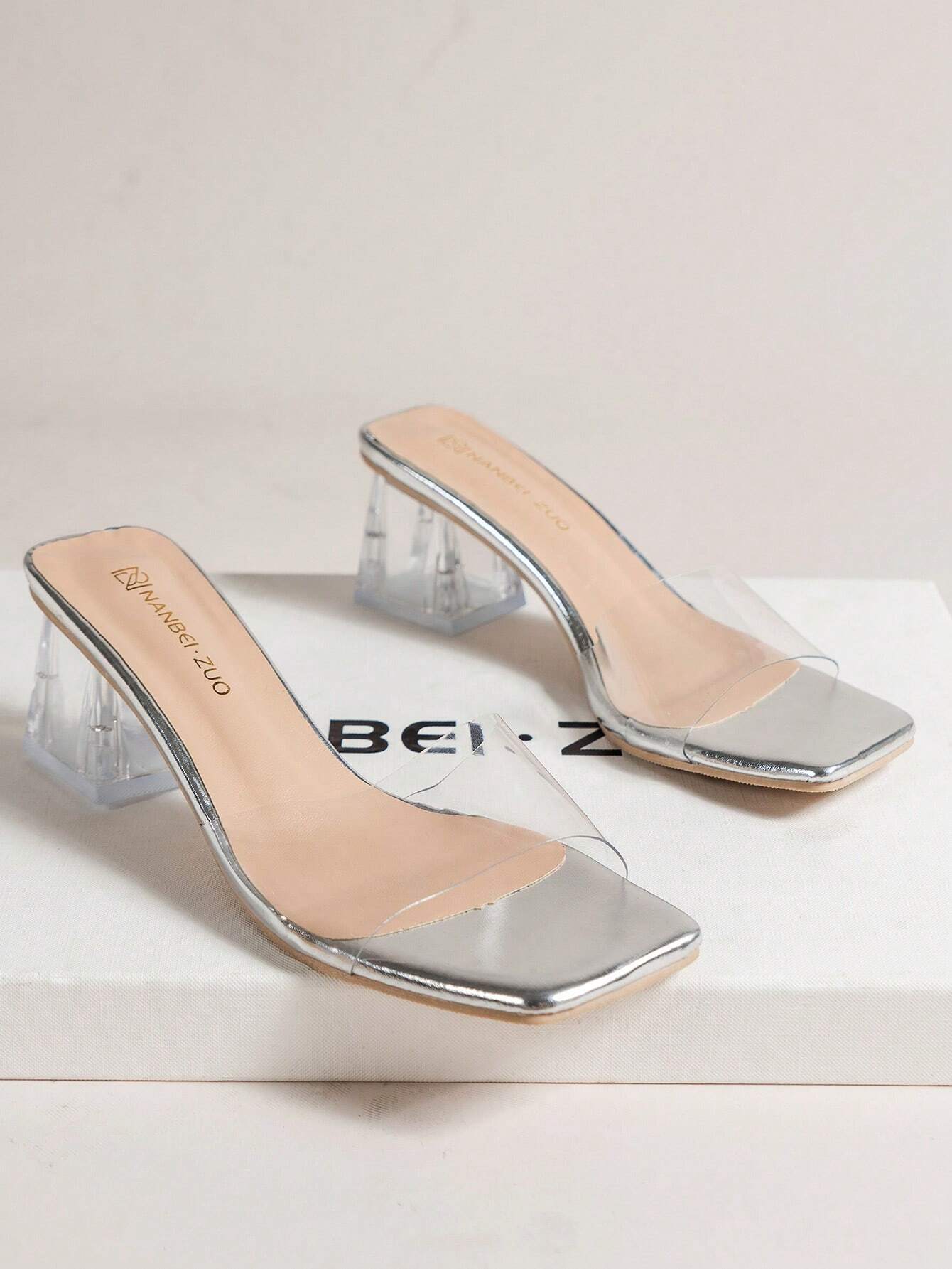 Trendy High-End Transparent Strappy High Heels Women Sandals shein