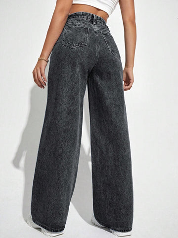 Wide Leg Jeans shein