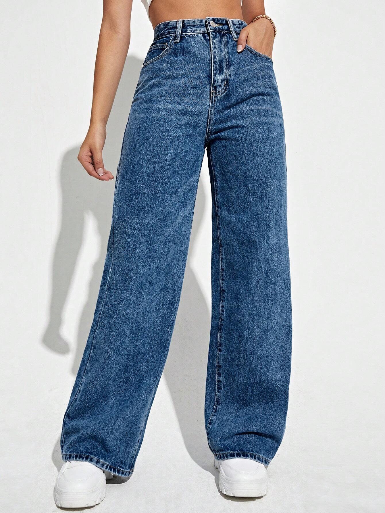 Wide Leg Jeans shein