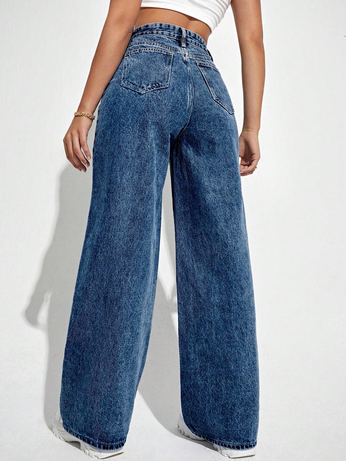 Wide Leg Jeans shein