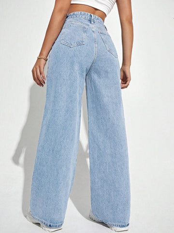 Wide Leg Jeans shein