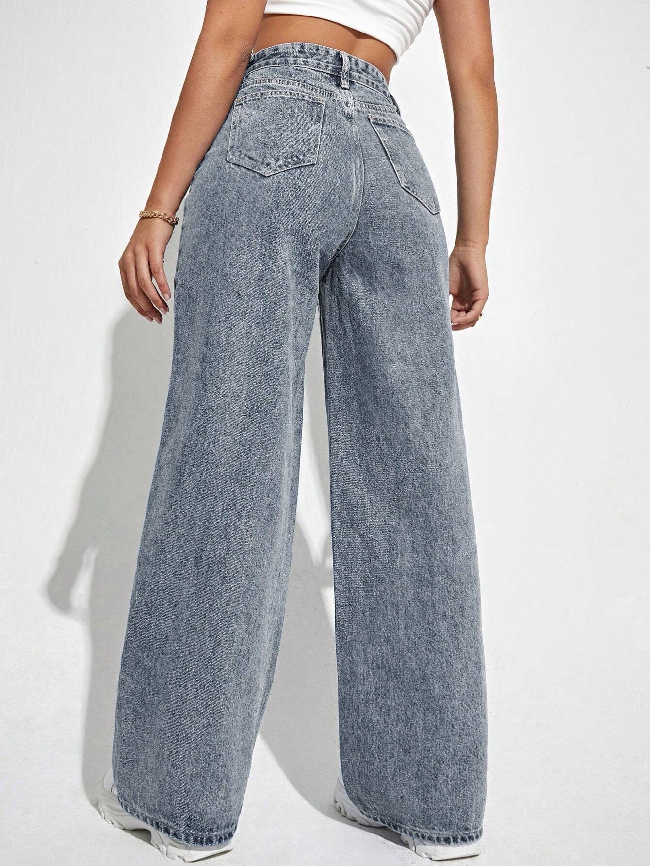 Wide Leg Jeans shein