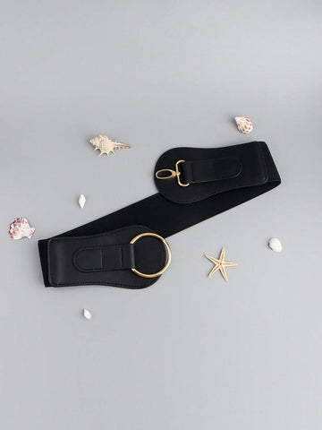 New Arrival Simple Fashion Belt With Elastic Band For Women's Suit/dress shein