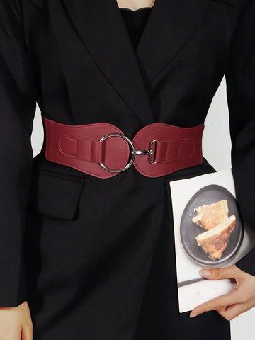 New Arrival Simple Fashion Belt With Elastic Band For Women's Suit/dress shein