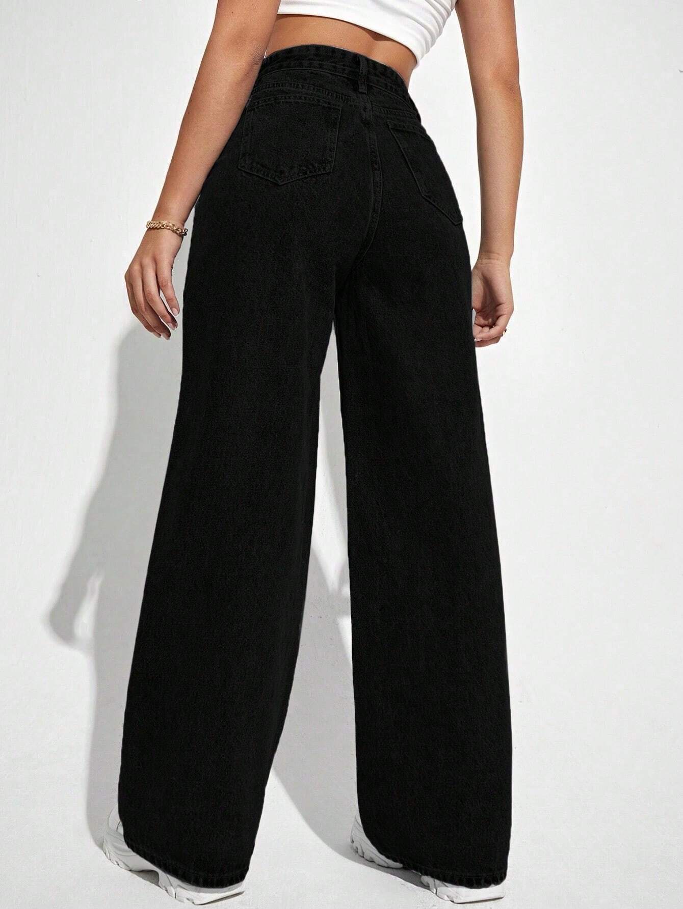 Wide Leg Jeans shein