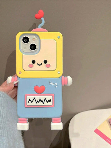 3d Adorable Robot Design Phone Case Compatible With Apple shein