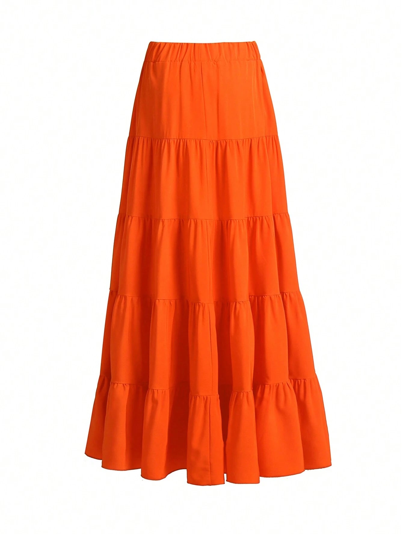 Ladies" Multi-Layered Ruffle Hem Long Skirt shein