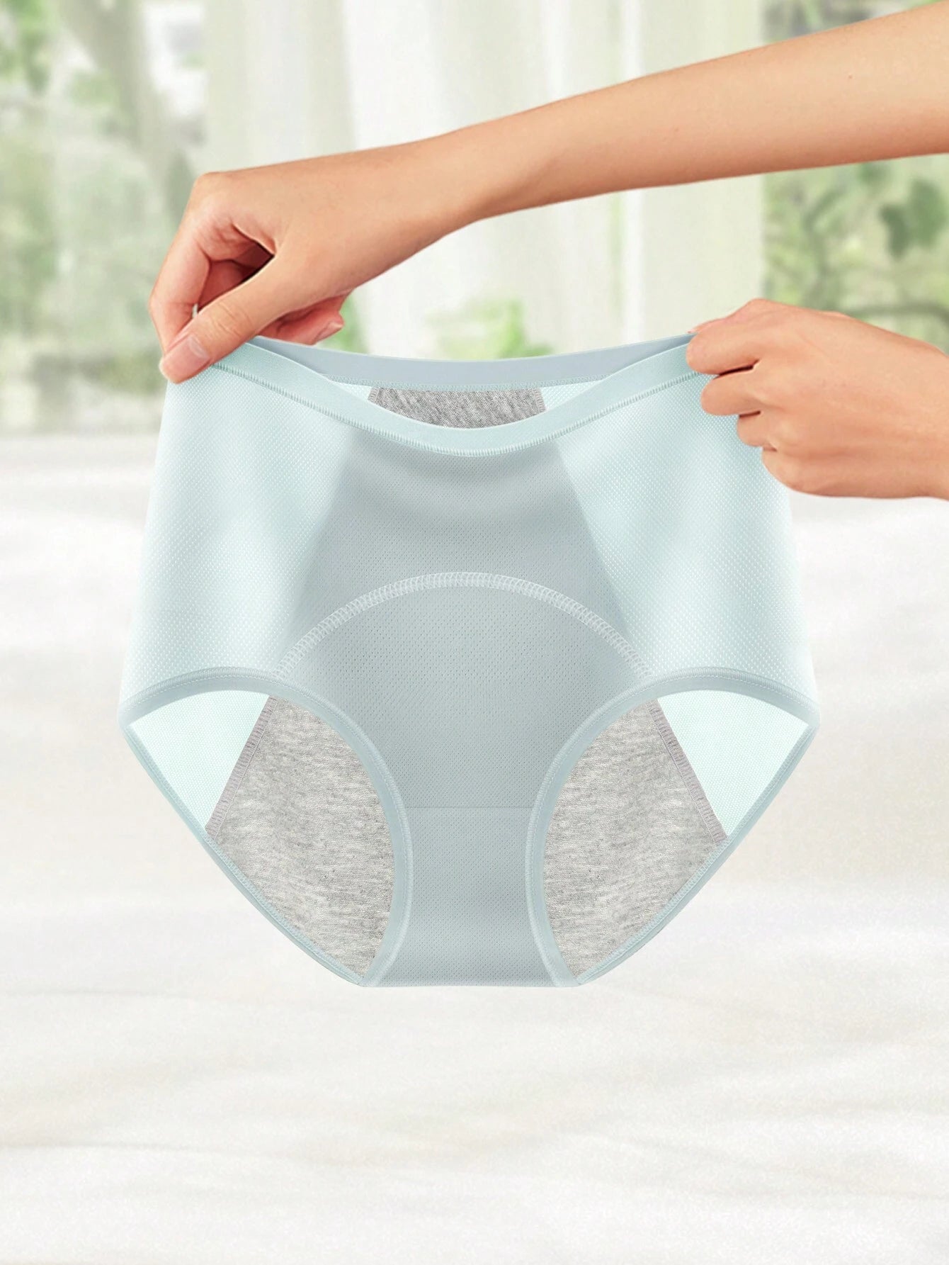 Breathable Mesh Ice Silk Seamless Menstrual Period Leakproof High Waist Tummy Control Comfortable Shapewear Safety Pants shein