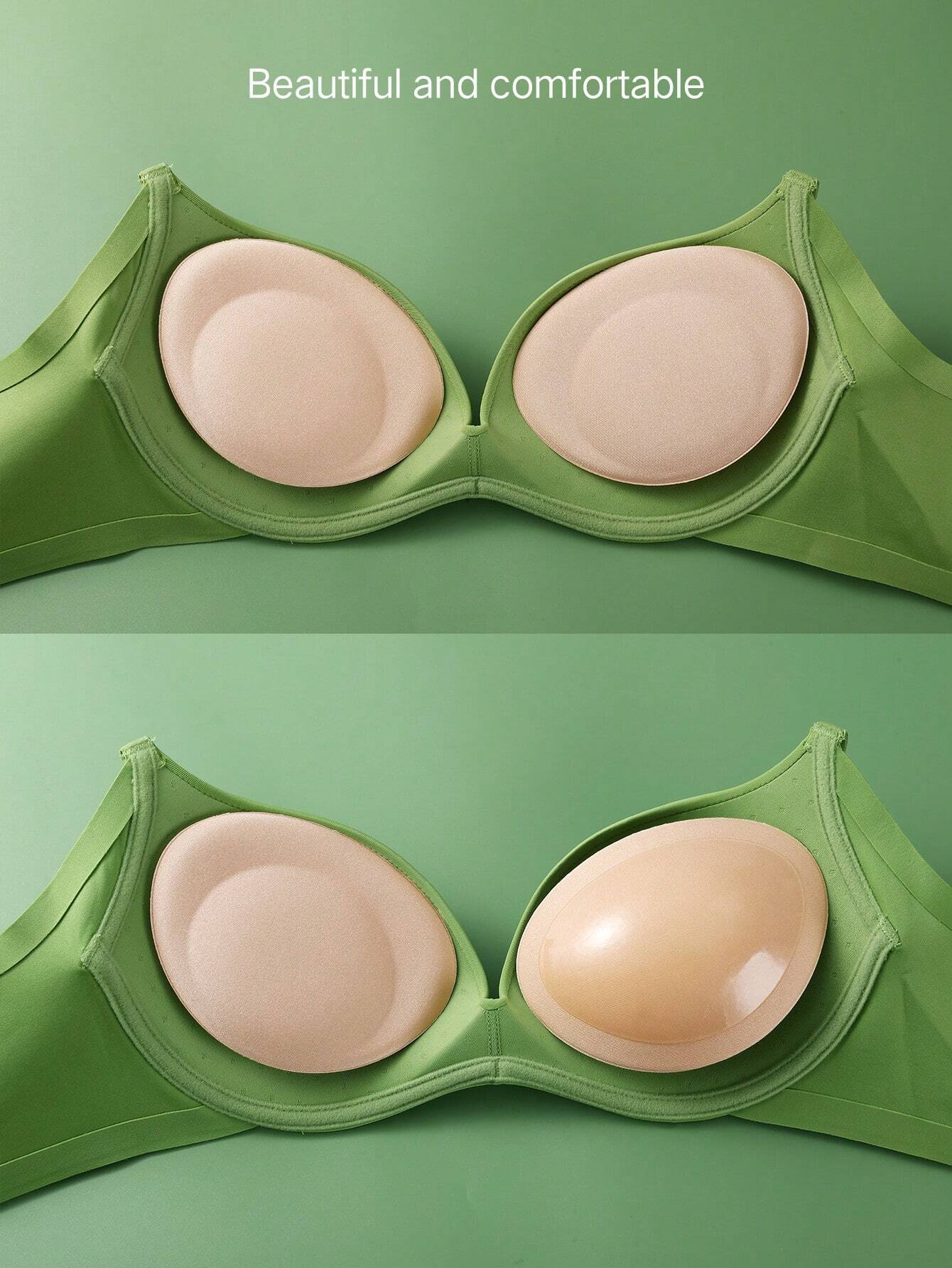 1 Pair Of Self-Adhesive Thickening Bra Pads In The Shape Of Abalone And Small Breasts For Fuller Bras shein