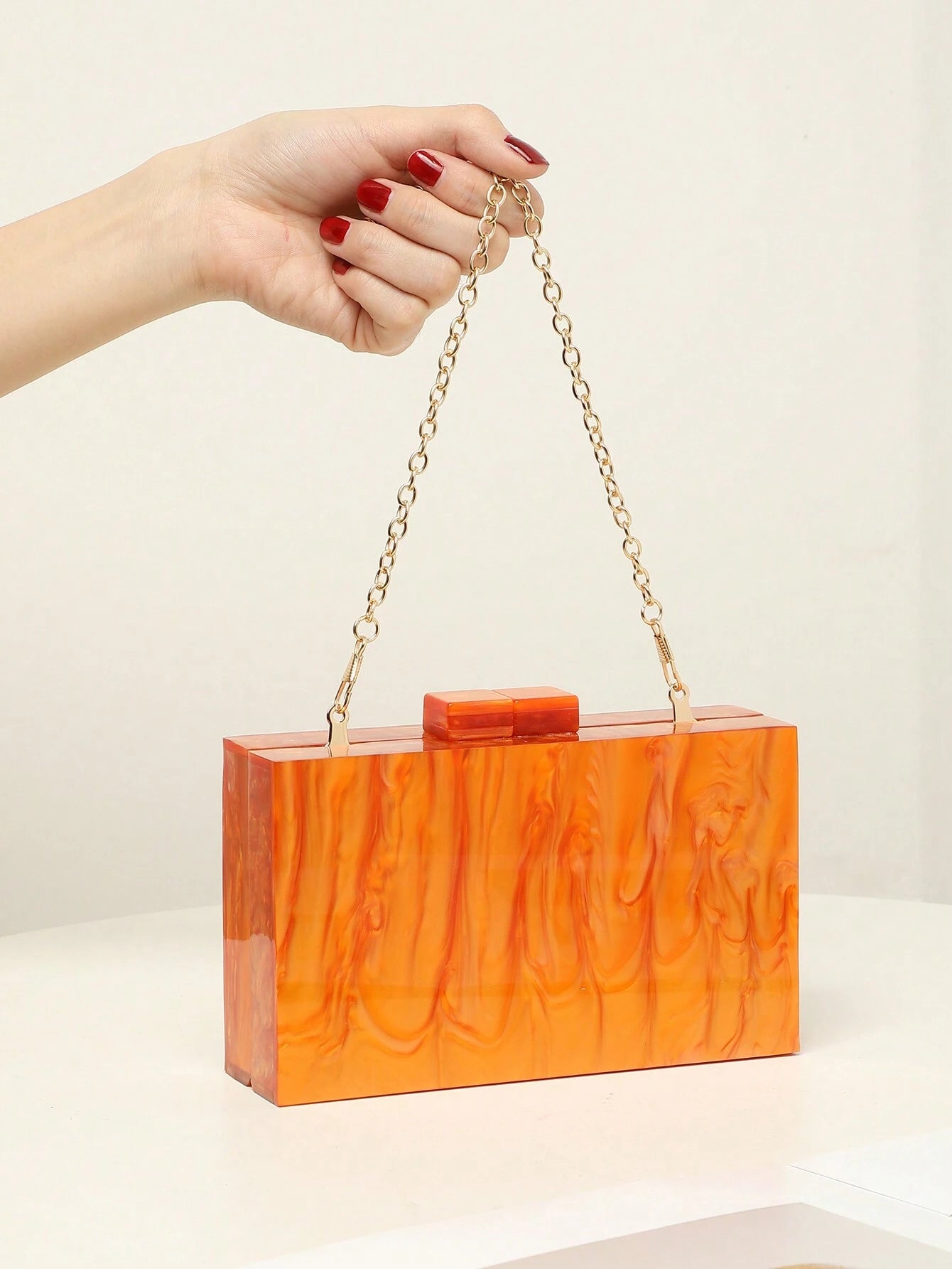 Acrylic Clutch Purses For Women With Marbling Purses And Handbags shein