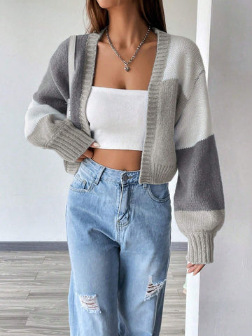 MOOSTA Colorblock Drop Shoulder Duster Cardigan