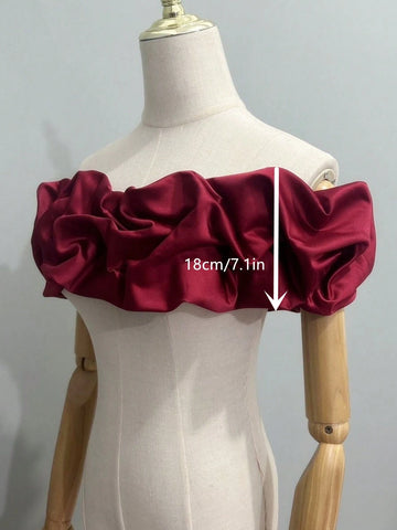 Satin Strapless Bridal Accessory Shawl With Adjustable Back For Wedding Dress