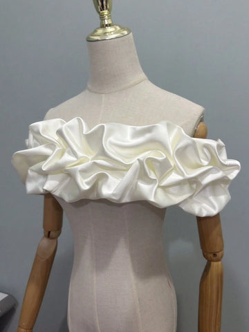 Satin Strapless Bridal Accessory Shawl With Adjustable Back For Wedding Dress