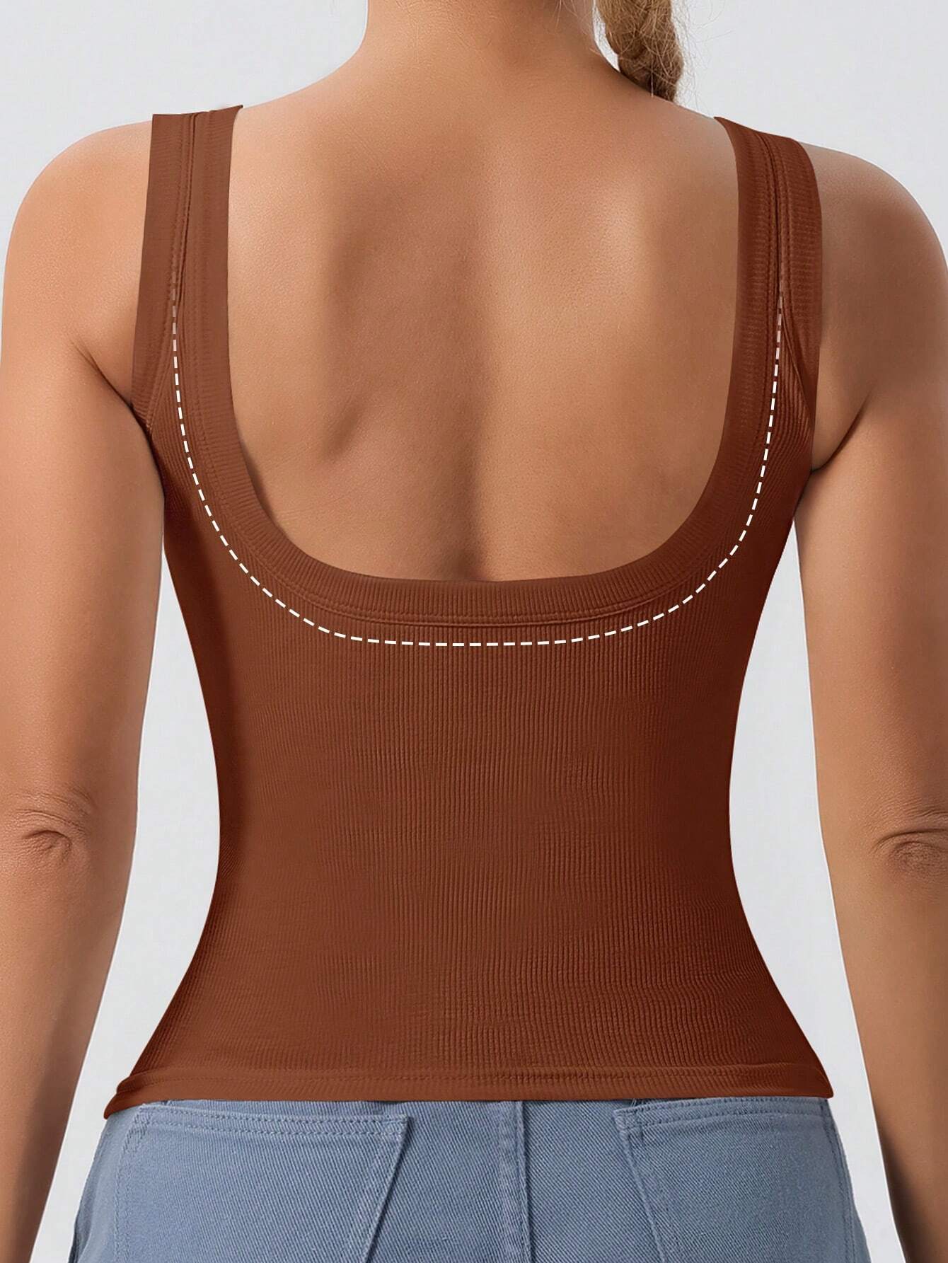 1pc Women's Casual Tank Top With Removable Chest Padding shein