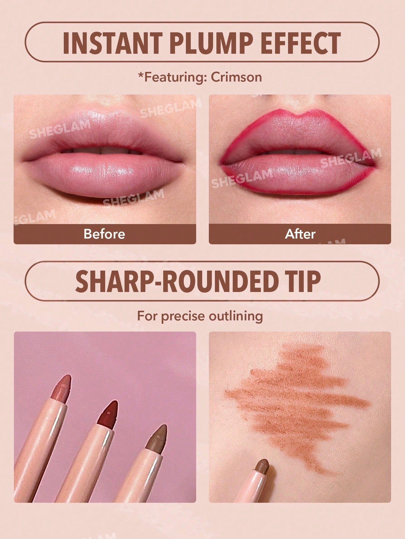 SO Lippy Lip Liner-Crimson SHEGLAM