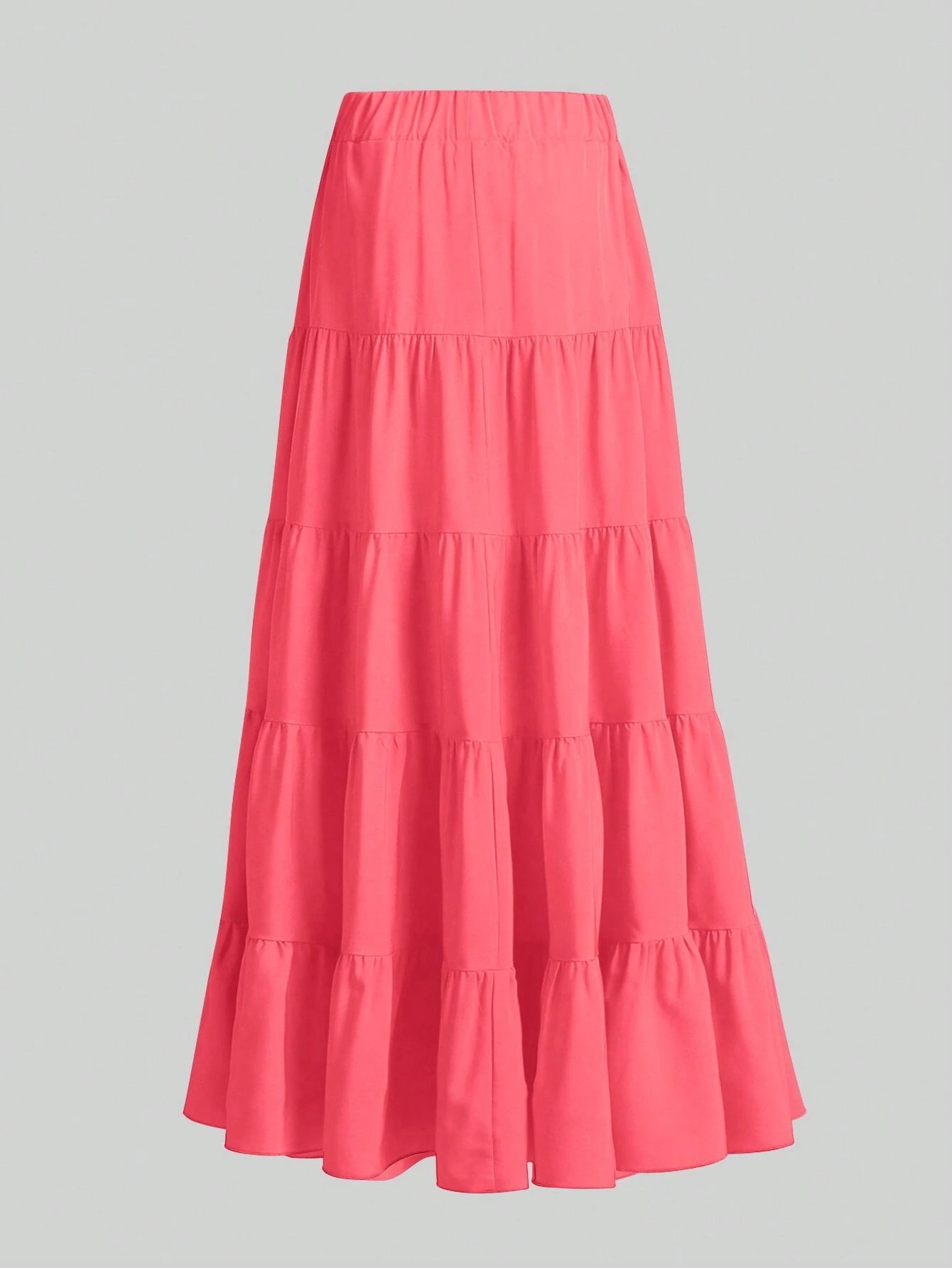 Ladies" Multi-Layered Ruffle Hem Long Skirt shein