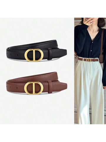 New Fashionable Simple & Versatile Women's Decorative Belt shein