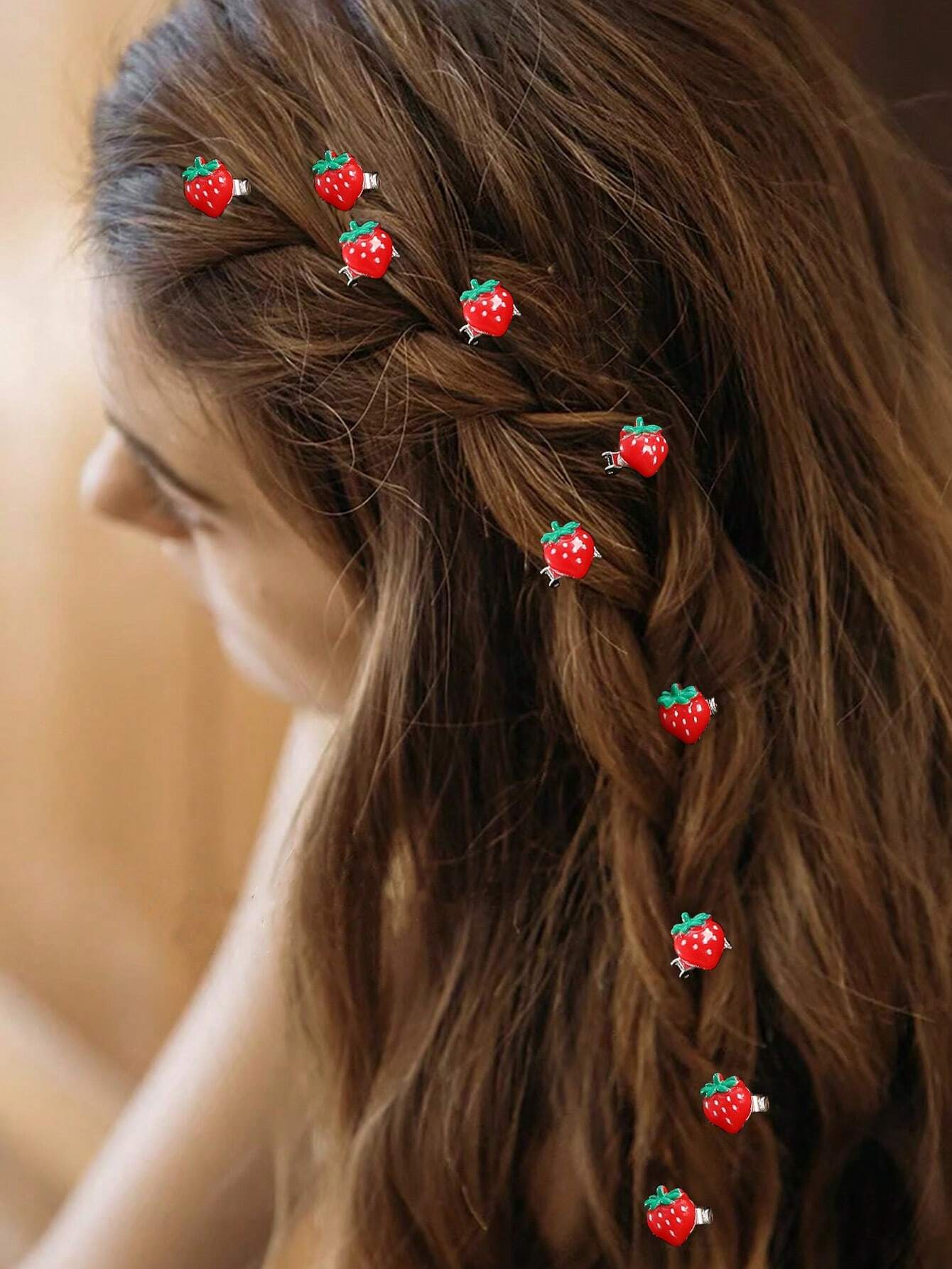 10pcs Flower Decor Hair Ring Elegant shein