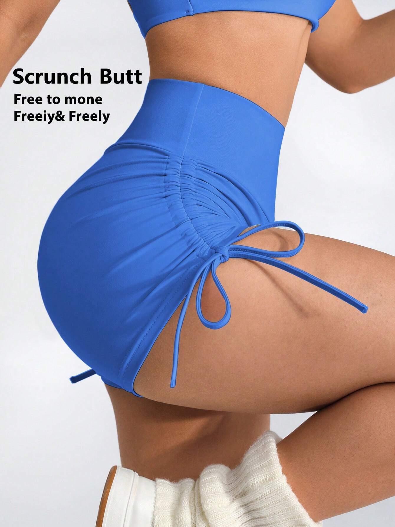 Sport Lifespree Peach Butt Lifting European And American Yoga Shorts High Waist Elastic Running Fitness Tight Sports Shorts shein