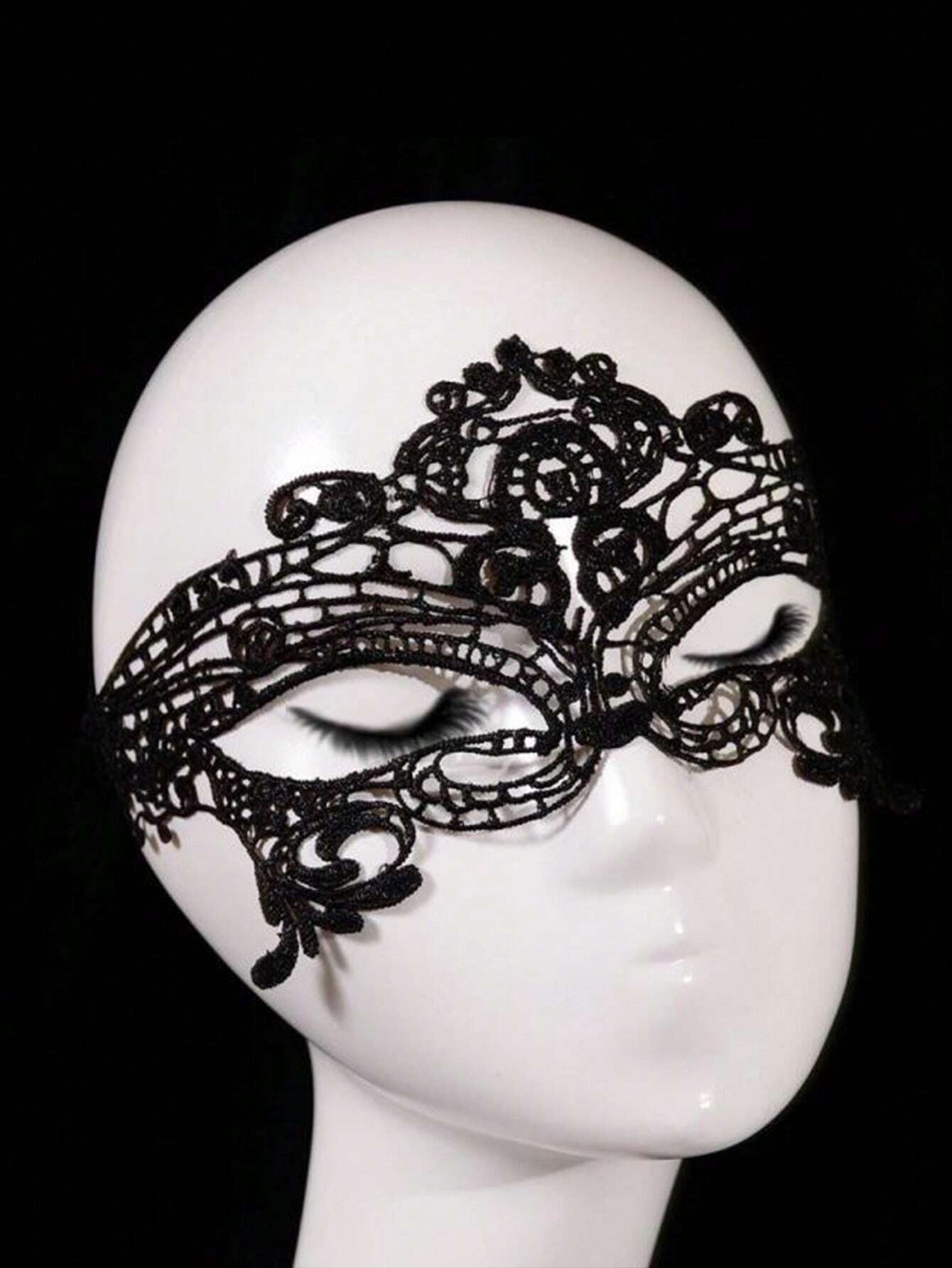 Women Black Lace Sexy Mask - Masquerade Party Costume Dance Ball Face Mask shein