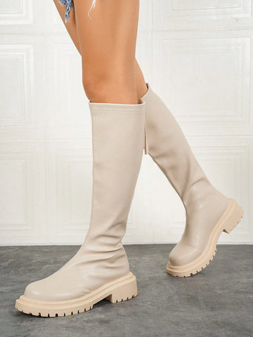 Women's Fashion Over-The-Knee Long Boots shein