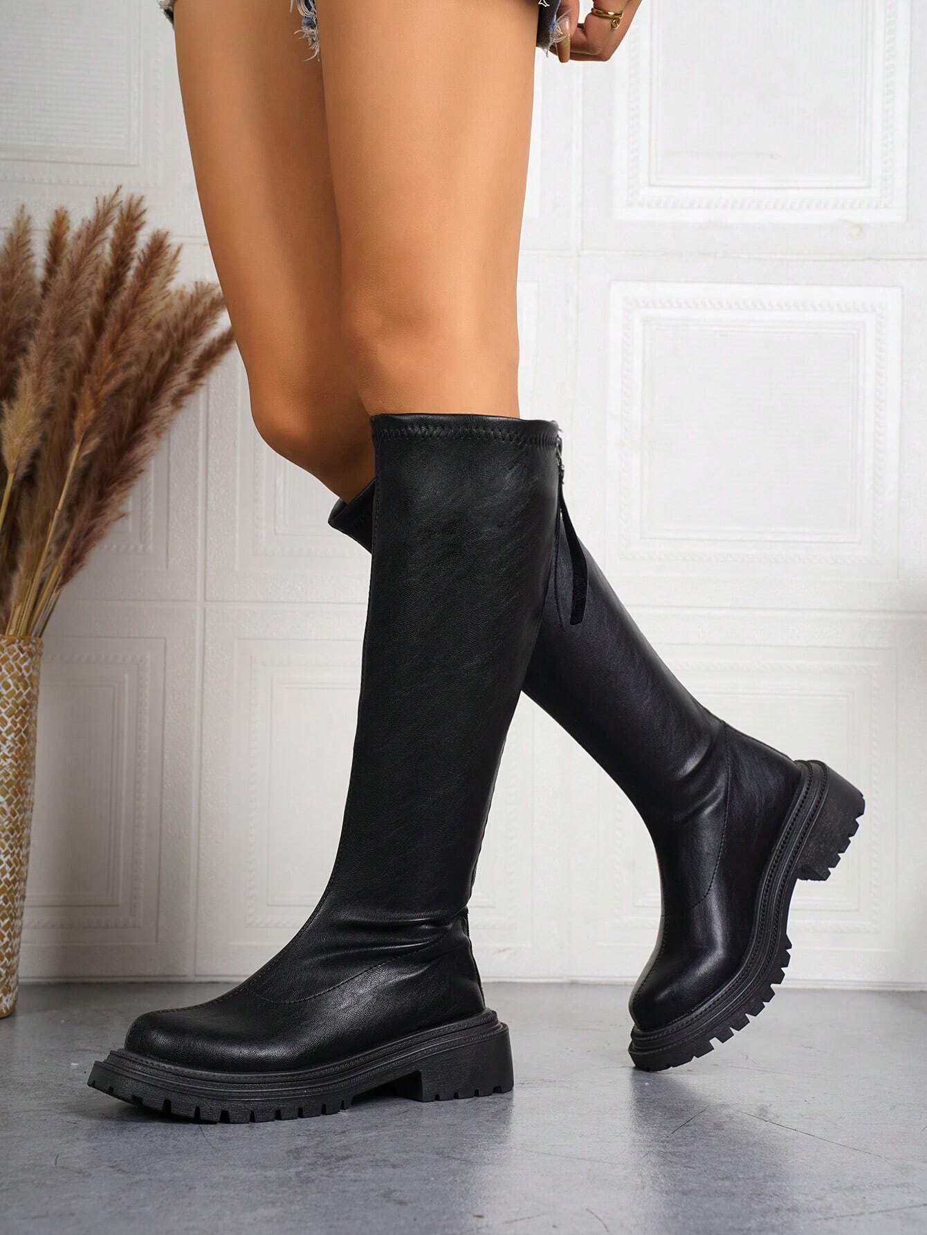 Women's Fashion Over-The-Knee Long Boots shein