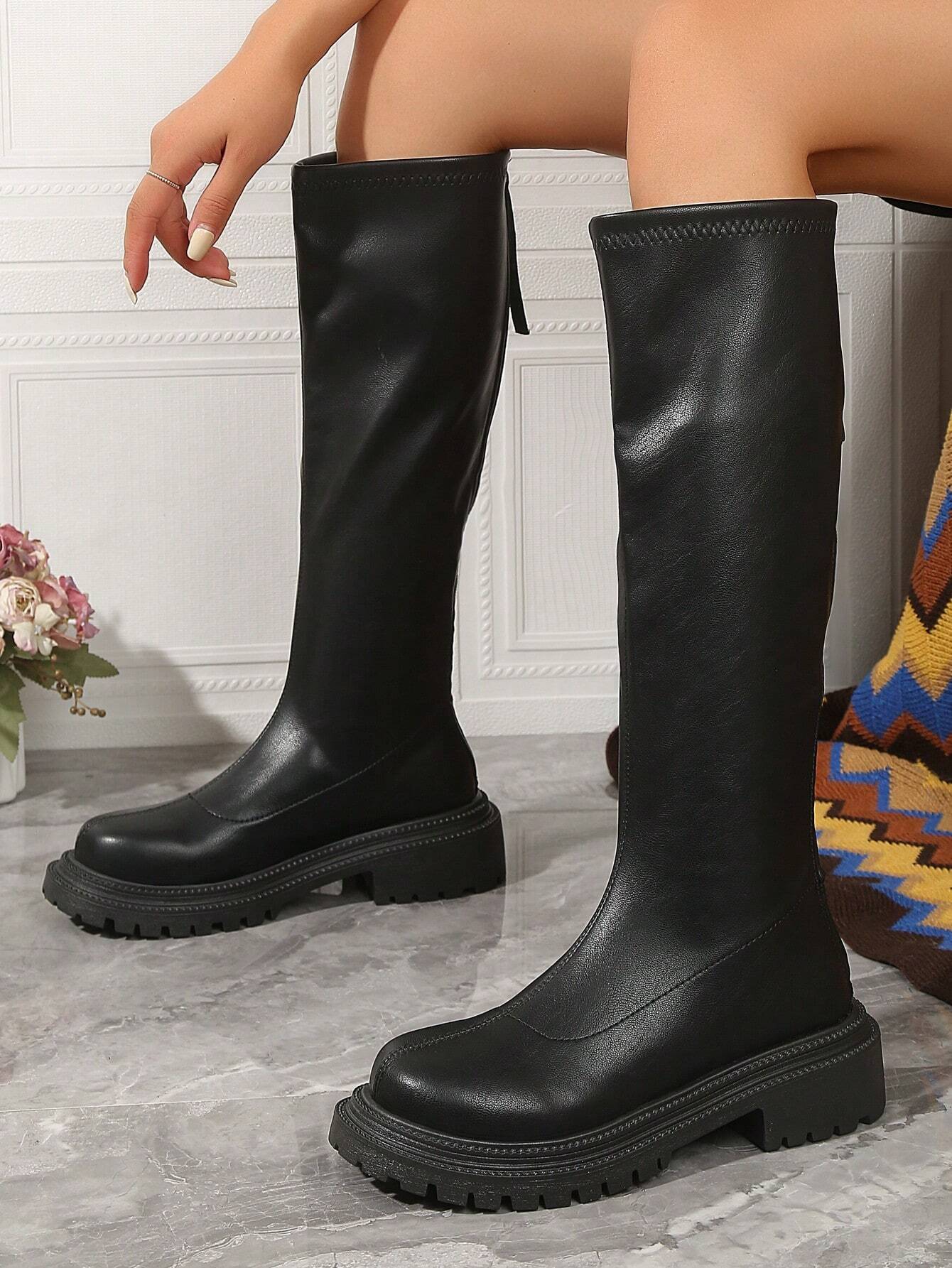 Women's Fashion Over-The-Knee Long Boots shein