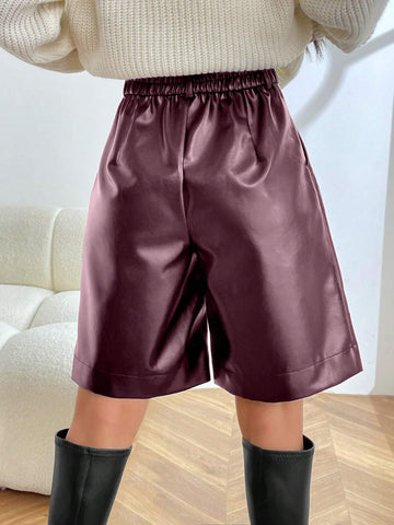 EZwear Cargo Shorts PU Bermuda Shorts