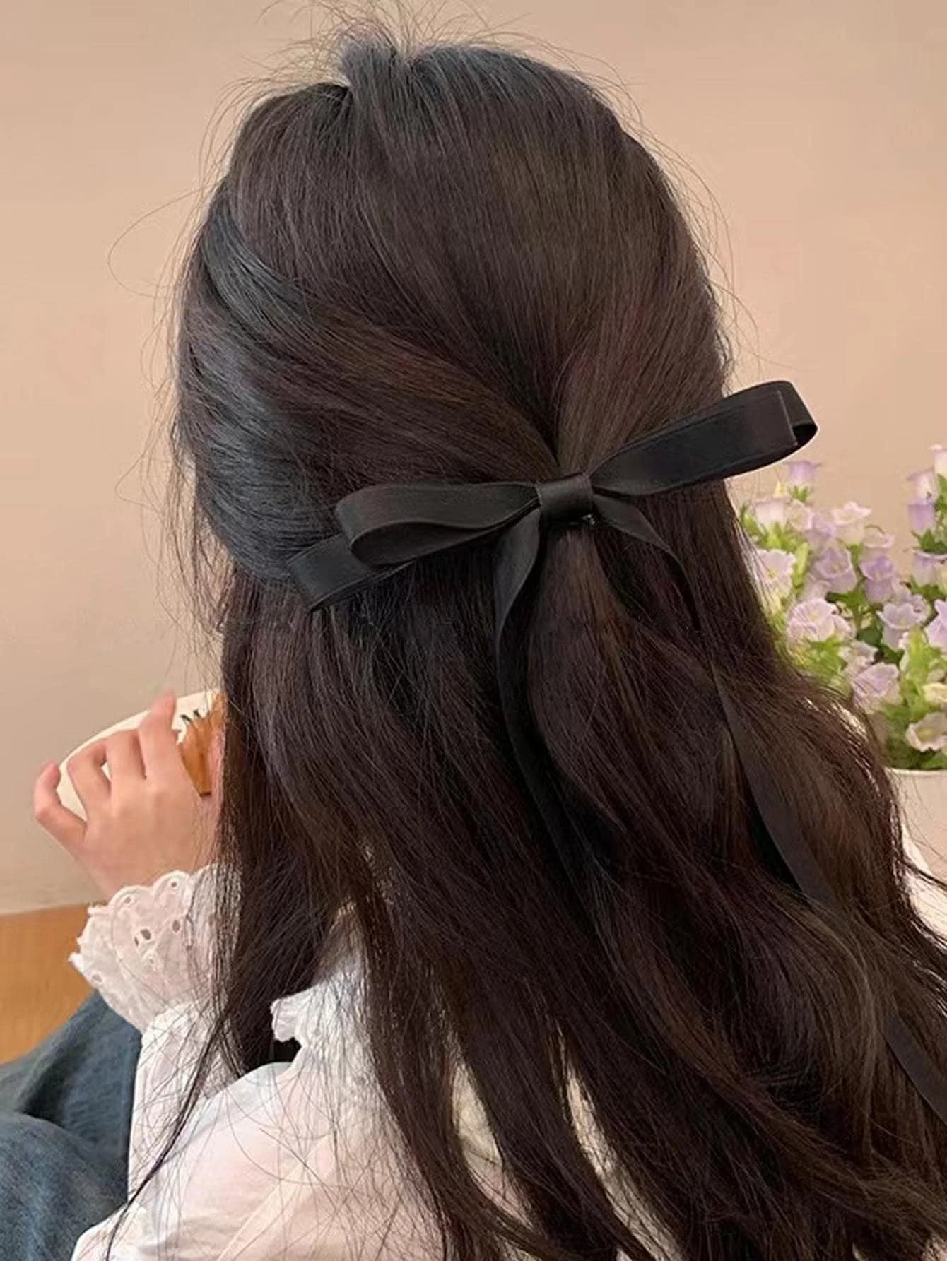 3pcs Bow Decor Hair Clip shein