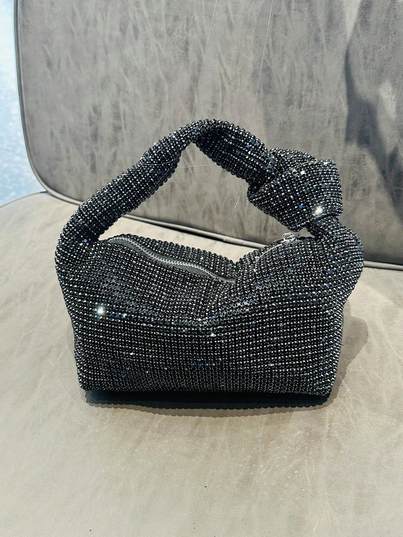 Bling Rhinestone Handbag With Knot For Evening Wear Diamonds And Hardware shein