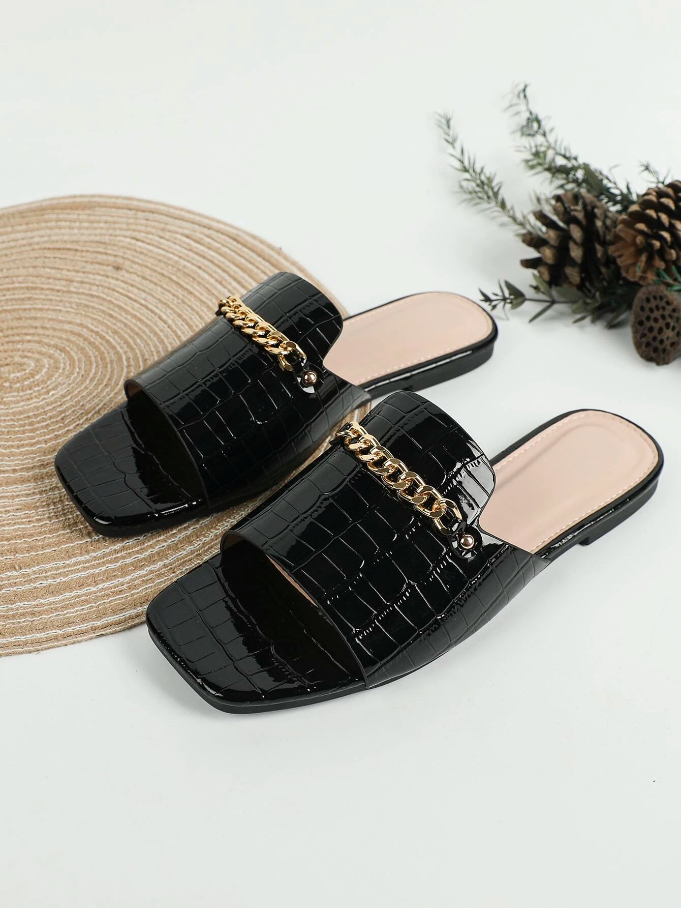 Fashion Summer Flat Sandals shein