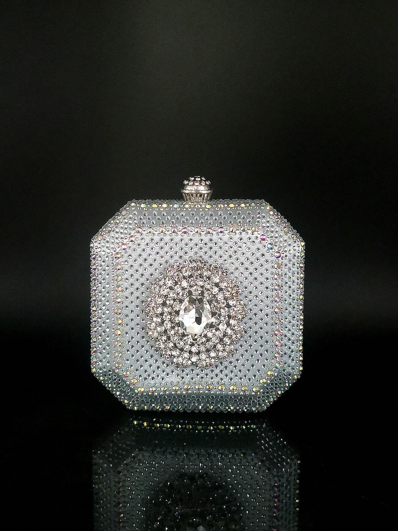 Glitter Bling,Shiny Glamorous,Elegant Super Mini Box Bag shein