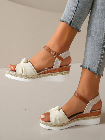 New Arrival Summer Fashion Comfortable Chunky Heels Wedge Sandals shein