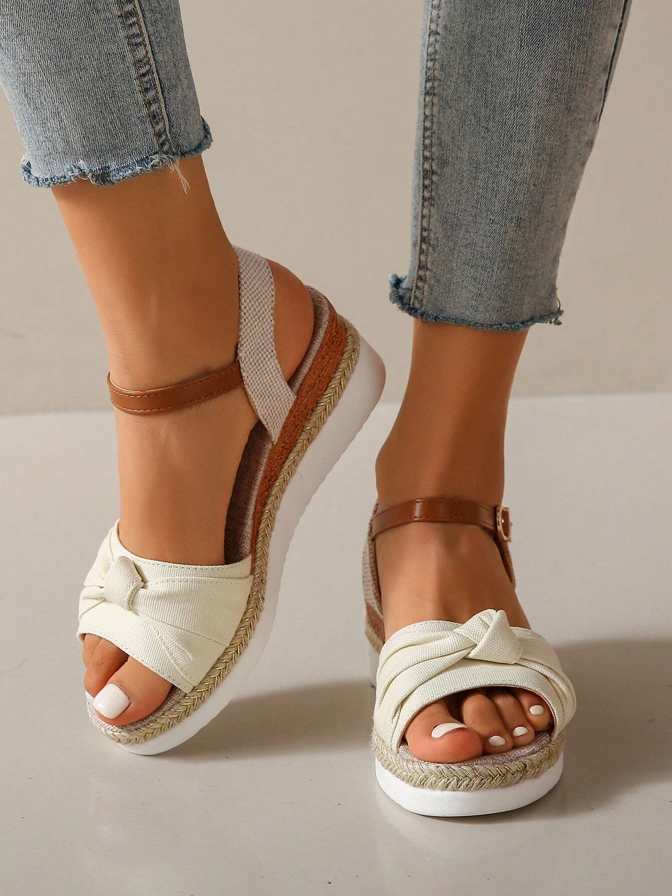 New Arrival Summer Fashion Comfortable Chunky Heels Wedge Sandals shein