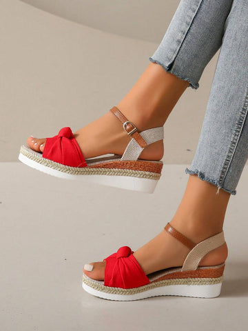 New Arrival Summer Fashion Comfortable Chunky Heels Wedge Sandals shein