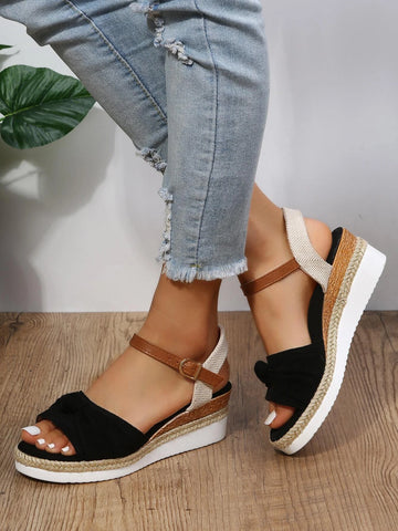 New Arrival Summer Fashion Comfortable Chunky Heels Wedge Sandals shein