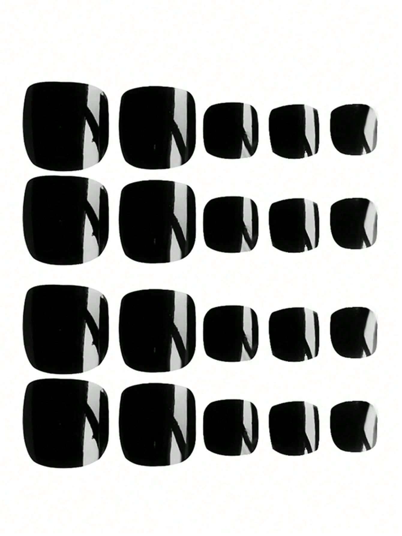 Revamp Your Nails Short Square Fake Toe Nails shein