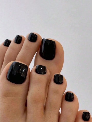 Revamp Your Nails Short Square Fake Toe Nails shein