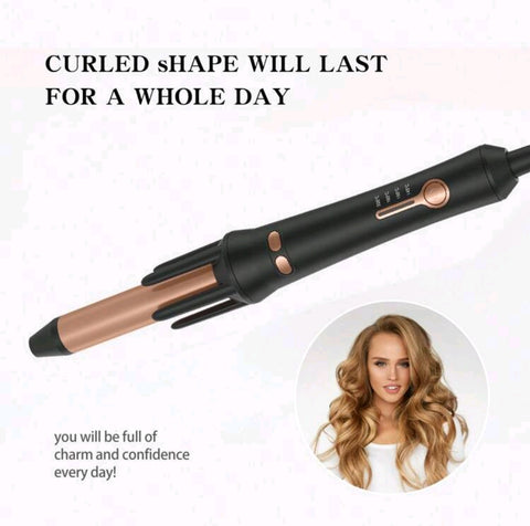 Automatic Hair Curling Iron, Ceramic Curling Wand With Anti-Scald Insulated Wand Tip, Portable & Easy To Use For Lazy Waves shein