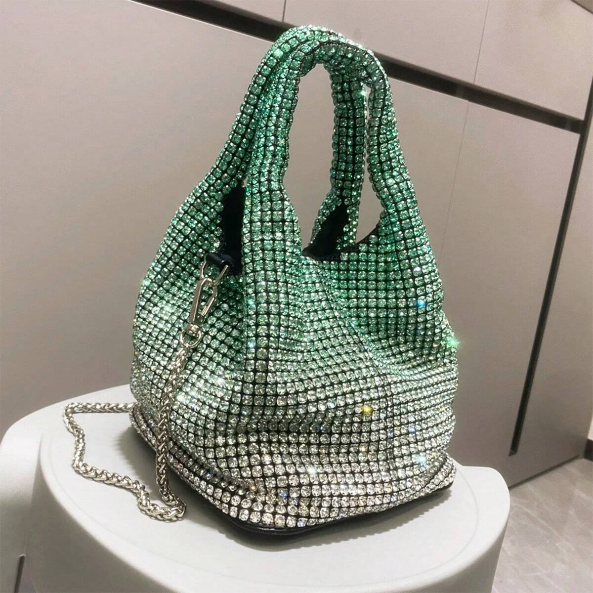 Shiny Crystal Handbag shein