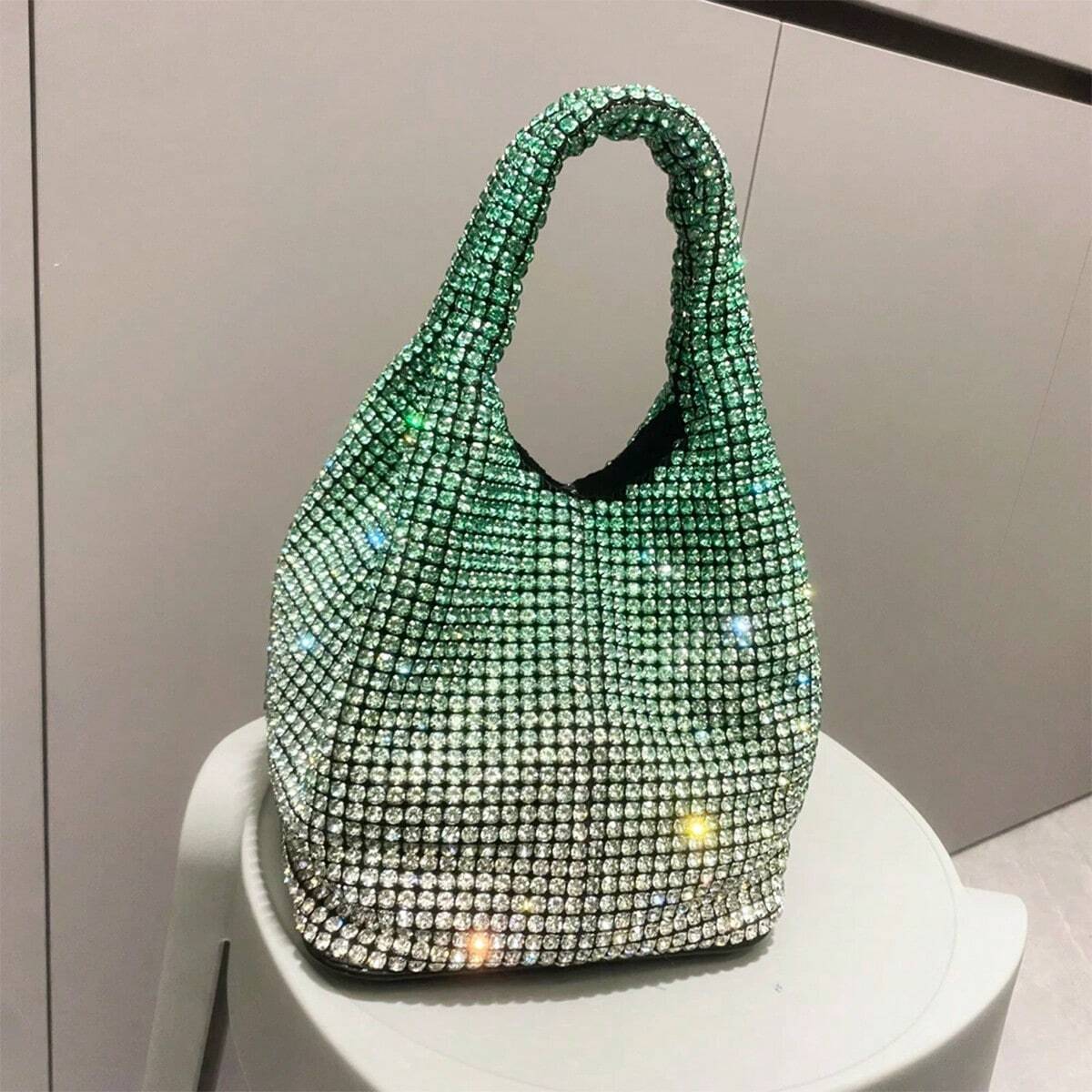 Shiny Crystal Handbag shein