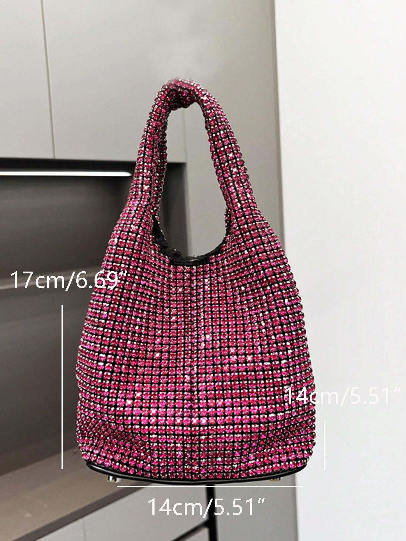 Shiny Crystal Handbag shein