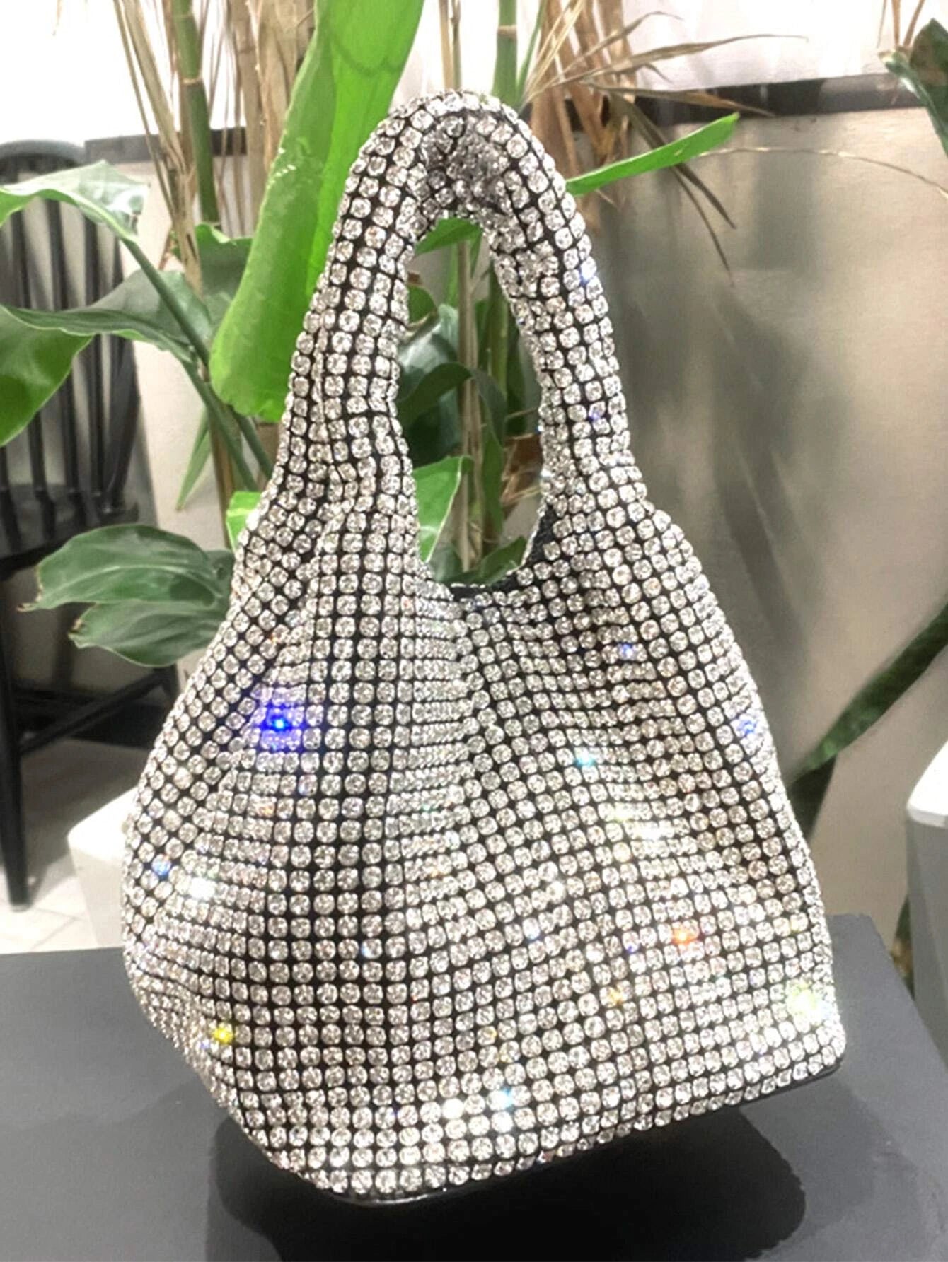 Shiny Crystal Handbag shein