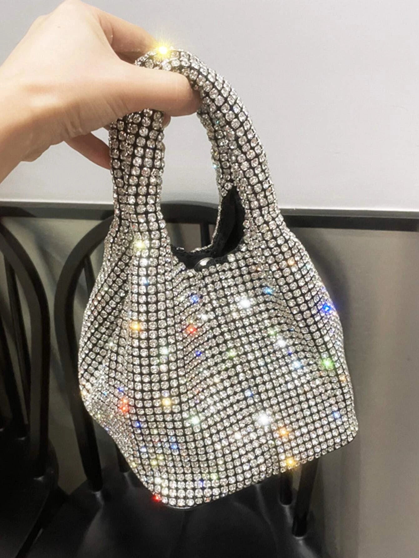 Shiny Crystal Handbag shein