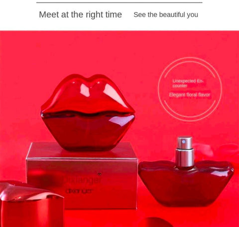 Sweet Kiss Valentine'S Day Unisex Lips Shaped Perfume, Red Fragrance For Women shein